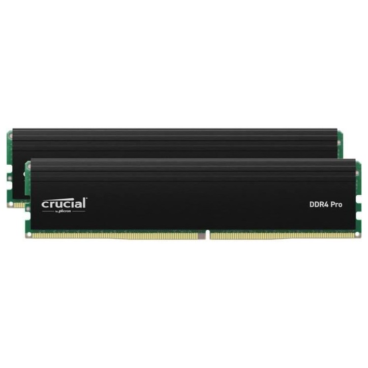 Crucial Mémoire RAM DDR4 Pro - 32GB Kit (16GBx2) - 3200 MT/s - CL22 Crucial Mémoire RAM DDR4 Pro - 32GB Kit (16GBx2) - 3200 MT/s - CL22