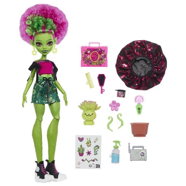 Playset beauté - MONSTER HIGH - Venus JHK45 - Poupée - 14 accessoires - Plante