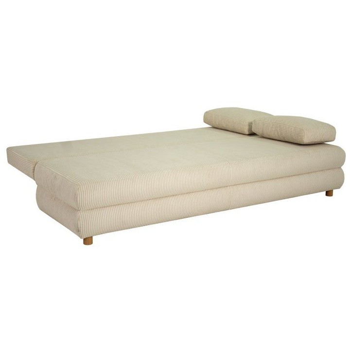 Canapé-lit - 3 places - MONA - Velours côtelé Beige - Avec coffre - 197 x 80,5 x 77 cm Canapé-lit - 3 places - MONA - Velours côtelé Beige - Avec coffre - 197 x 80,5 x 77 cm