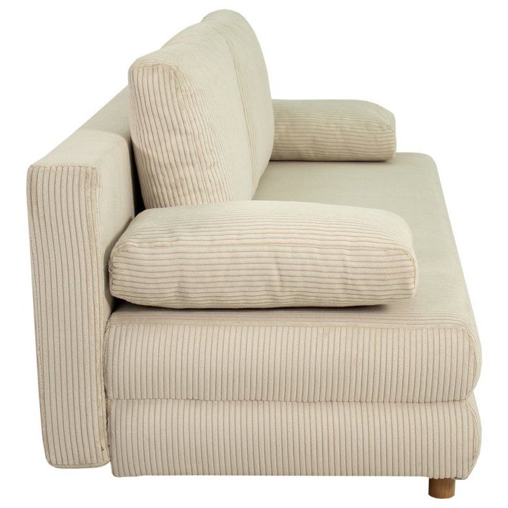 Canapé-lit - 3 places - MONA - Velours côtelé Beige - Avec coffre - 197 x 80,5 x 77 cm Canapé-lit - 3 places - MONA - Velours côtelé Beige - Avec coffre - 197 x 80,5 x 77 cm