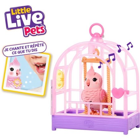 Figurine interactive - LITTLE LIVE PETS - Oiseau Rosie - Sons - Répet