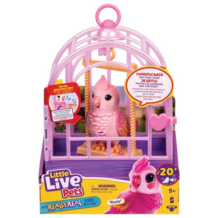 Figurine interactive - LITTLE LIVE PETS - Oiseau Rosie - Sons - Répete