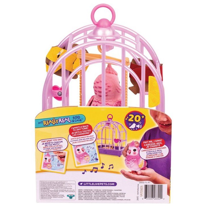Figurine interactive - LITTLE LIVE PETS - Oiseau Rosie - Sons - Répete