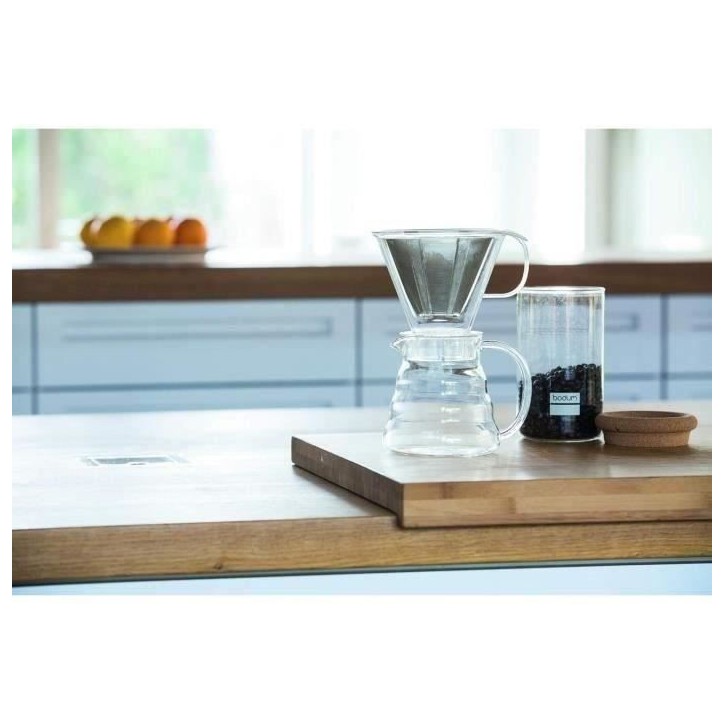 Cafetiere - BODUM - Melior - Filtre permanent maille inox - 8 tasses - 1.0 l - Transparent Cafetiere - BODUM - Melior - Filtre permanent maille inox - 8 tasses - 1.0 l - Transparent