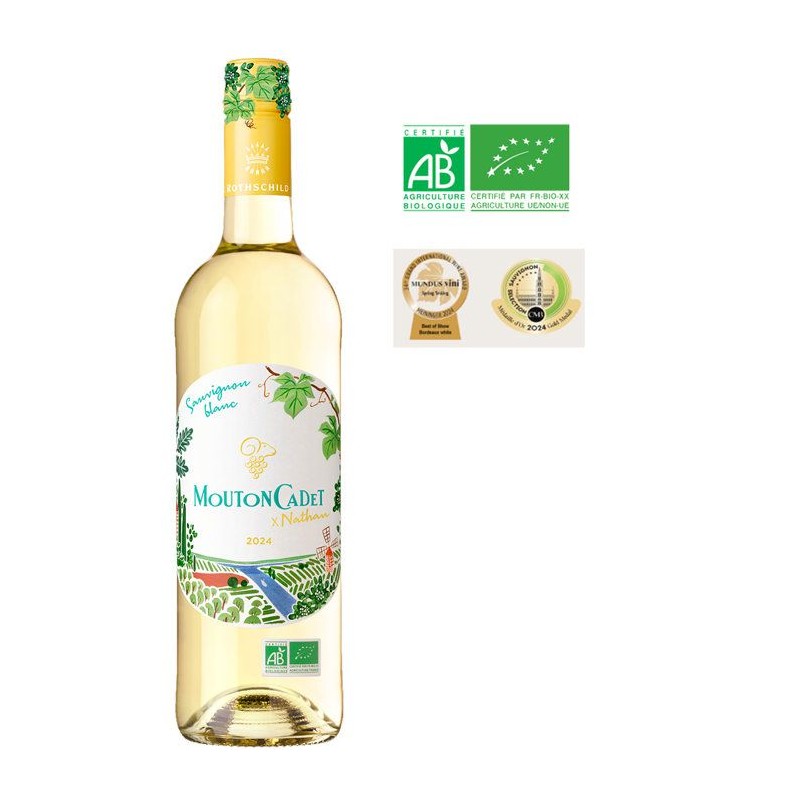 Mouton Cadet Nathan 2025 Bordeaux Sauvignon - Vin blanc de Bordeaux -