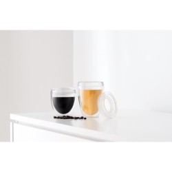 Set 2 gobelets - BODUM - Pavina To Go - Double paroi plastique - Couve