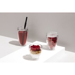 Set 2 gobelets - BODUM - Pavina To Go - Double paroi plastique - Couve