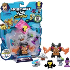 Figurines - MRBEAST LAB - Mega Swarms - Pack de 6 - Méga-Tech - Colle
