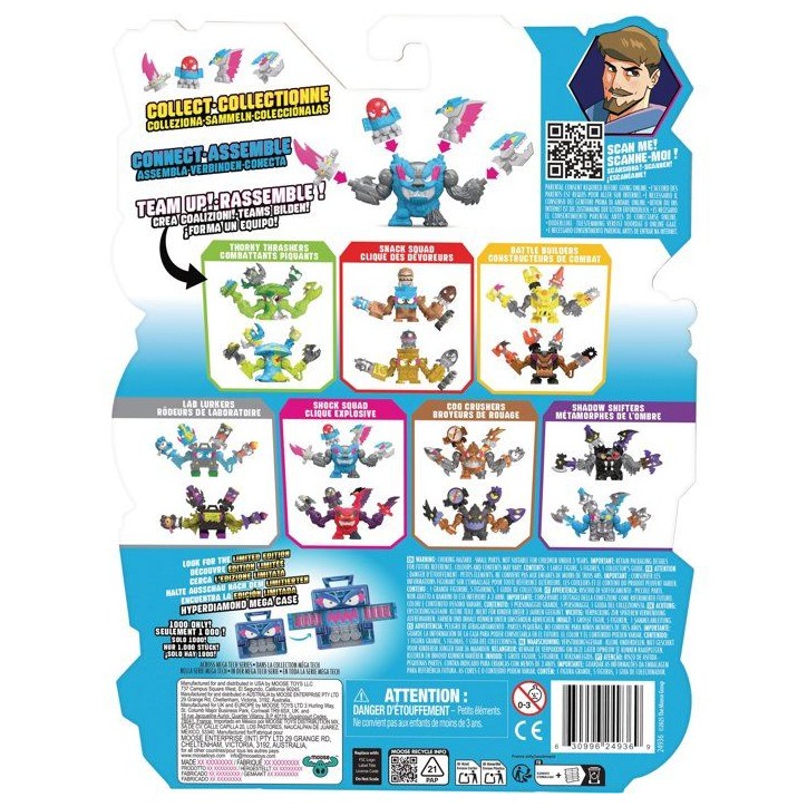 Figurines - MRBEAST LAB - Mega Swarms - Pack de 6 - Méga-Tech - Collection - Modele aléatoire Figurines - MRBEAST LAB - Mega Swarms - Pack de 6 - Méga-Tech - Collection - Modele aléatoire