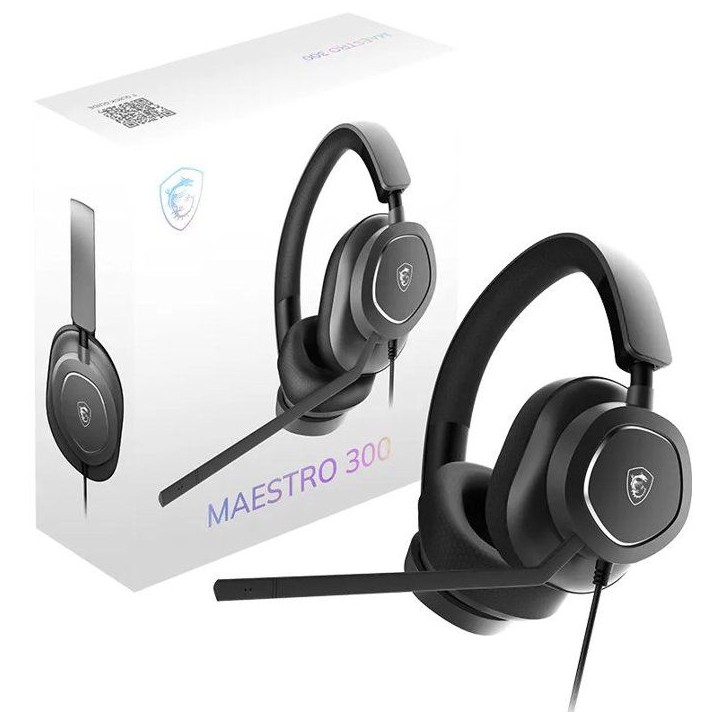Casque Gaming filaire - MSI - Maestro 300 - Haut-parleurs néodyme 40 mm haute résolution - Microphone unidirectionnel