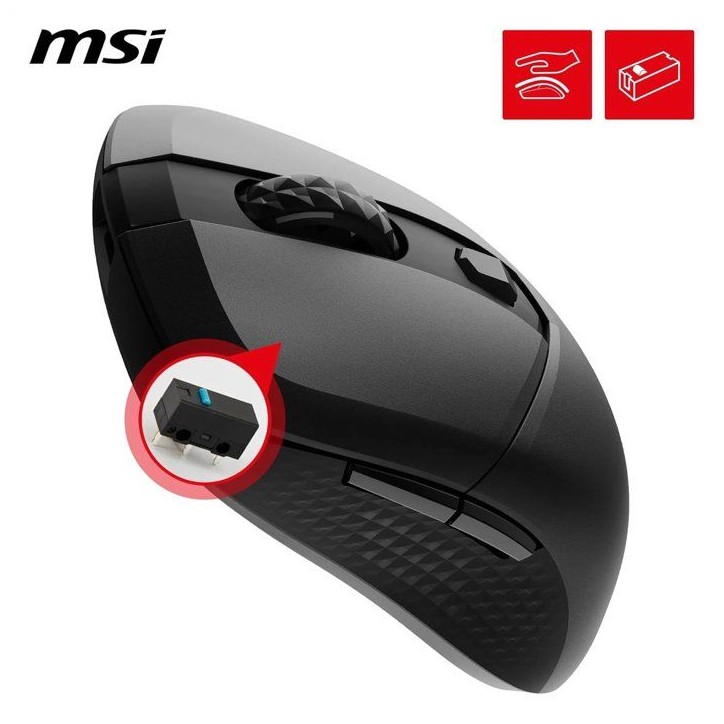 Souris gamer sans fil Bluetooth/2,4 GHz/USB - MSI VERSA 300 Wireless - Noir Souris gamer sans fil Bluetooth/2,4 GHz/USB - MSI VERSA 300 Wireless - Noir