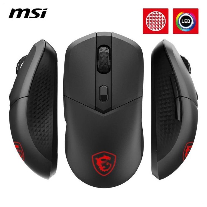 Souris gamer sans fil Bluetooth/2,4 GHz/USB - MSI VERSA 300 Wireless - Noir Souris gamer sans fil Bluetooth/2,4 GHz/USB - MSI VERSA 300 Wireless - Noir