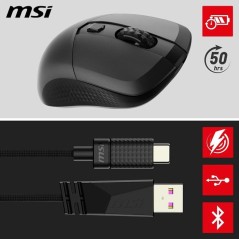 Souris gamer sans fil Bluetooth/2,4 GHz/USB - MSI VERSA 300 Wireless -