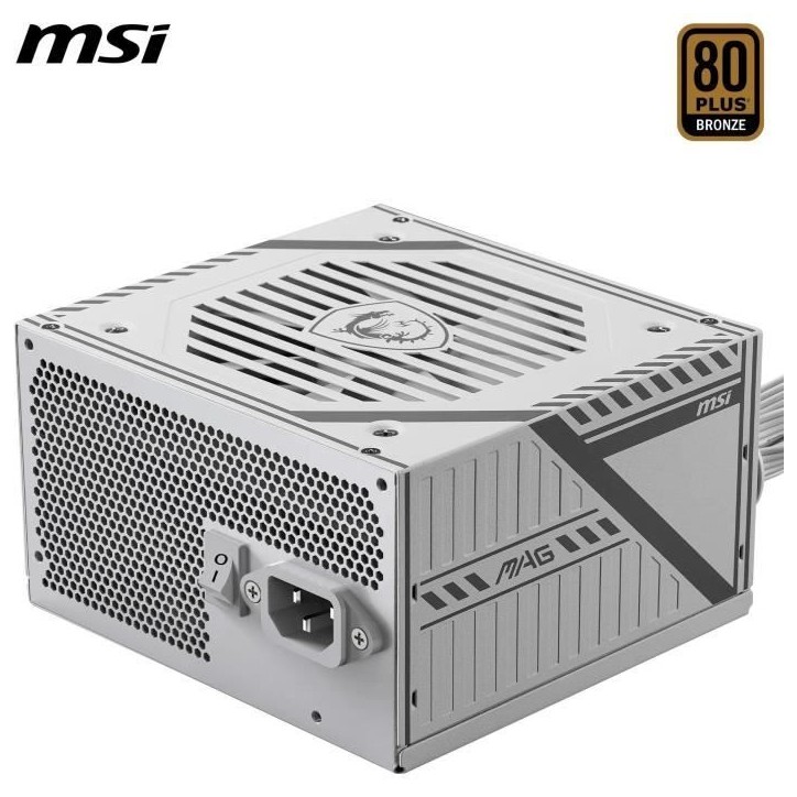 Alimentation PC - MSI - 306-7ZPAX27-HH9 - MAG A650BNL WHITE Alimentation PC - MSI - 306-7ZPAX27-HH9 - MAG A650BNL WHITE