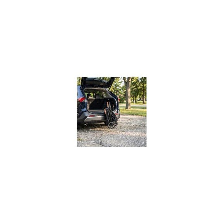 NANIA - Poussette canne compacte - Lexy - Pack complet (protege-jambes + habillage pluie) - 4 roues - Noir