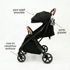 NANIA - Poussette canne compacte - Lexy - Pack complet (protege-jambes