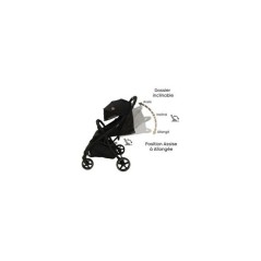 NANIA - Poussette canne compacte - Lexy - Pack complet (protege-jambes