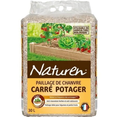 Paillage Carré potager UAB - NATUREN - 30 L - Format adapté carré p