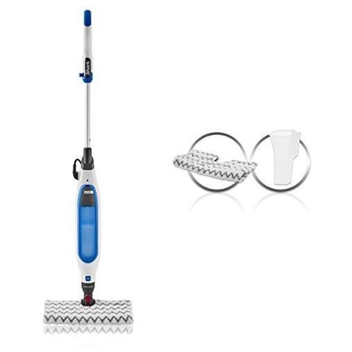 Balai vapeur Shark S6001EU - Nettoyage double face - 1050 W – Lingettes Lavables – Réservoir 350 ml Balai vapeur Shark S6001EU - Nettoyage double face - 1050 W – Lingettes Lavables – Réservoir 350 ml