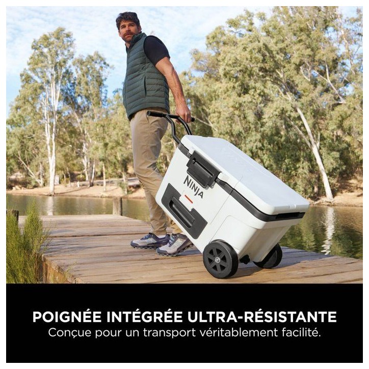 Glaciere roulante NINJA FrostVault 42 L - zone seche réfrigérée - blanc - FB245EUWH Glaciere roulante NINJA FrostVault 42 L - zone seche réfrigérée - blanc - FB245EUWH
