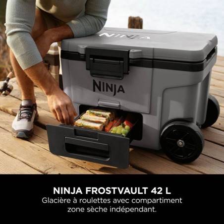 Glaciere roulante NINJA FrostVault 42 L - zone seche réfrigérée - gris ardoise - FB245EUGY