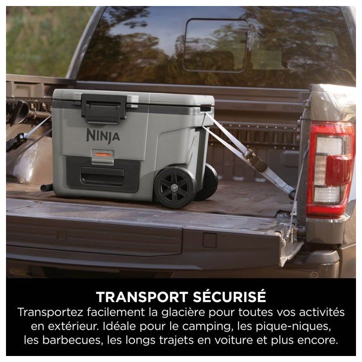 Glaciere roulante NINJA FrostVault 42 L - zone seche réfrigérée - gris ardoise - FB245EUGY Glaciere roulante NINJA FrostVault 42 L - zone seche réfrigérée - gris ardoise - FB245EUGY