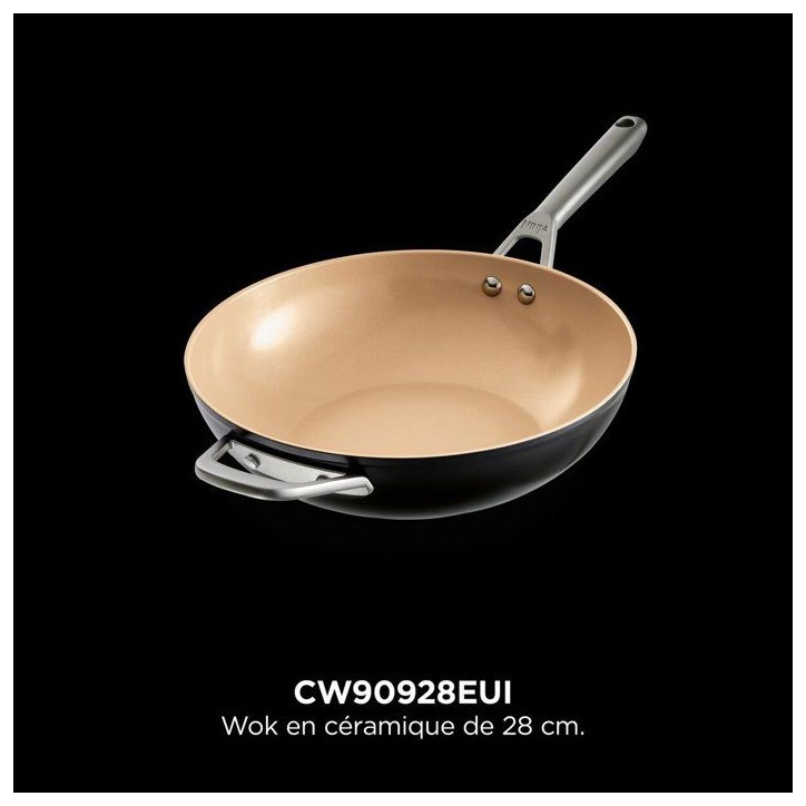 Wok en céramique - Ninja - ExtendedLife CW90928EUI - 28 cm sans couvercle - Sans PFAS ni PFOA - Garantie 5 ans Wok en céramique - Ninja - ExtendedLife CW90928EUI - 28 cm sans couvercle - Sans PFAS ni PFOA - Garantie 5 ans