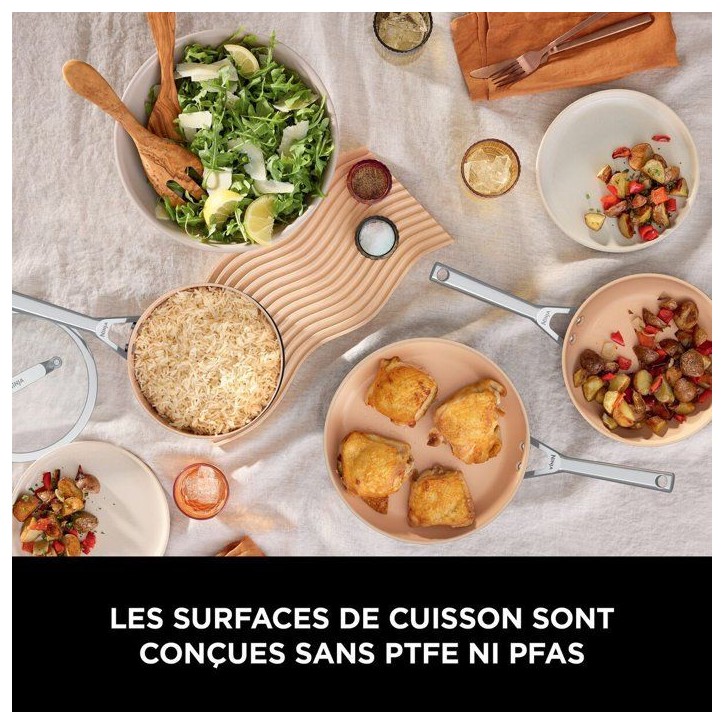 Wok en céramique - Ninja - ExtendedLife CW90928EUI - 28 cm sans couvercle - Sans PFAS ni PFOA - Garantie 5 ans Wok en céramique - Ninja - ExtendedLife CW90928EUI - 28 cm sans couvercle - Sans PFAS ni PFOA - Garantie 5 ans