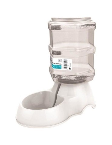 M-PETS Distributeur d'eau Hexagonal - 3500 ml - Blanc - Pour chien