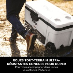 Glaciere roulante NINJA FrostVault 61 L - zone seche - blanc - FB265EU