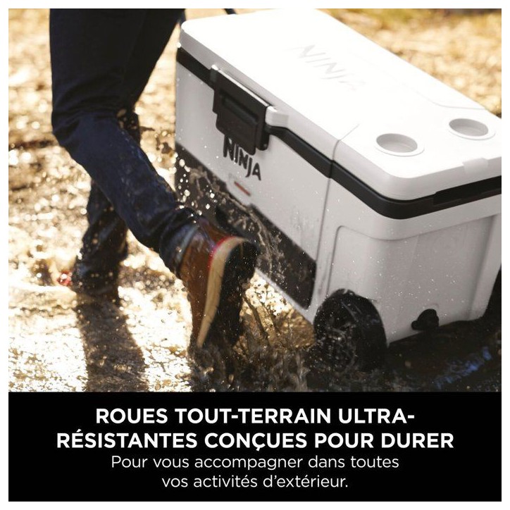 Glaciere roulante NINJA FrostVault 61 L - zone seche - blanc - FB265EUUKWH