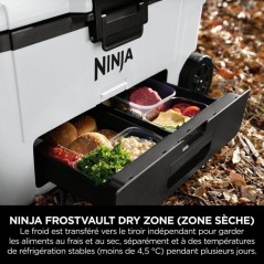 Glaciere roulante NINJA FrostVault 61 L - zone seche - blanc - FB265EU