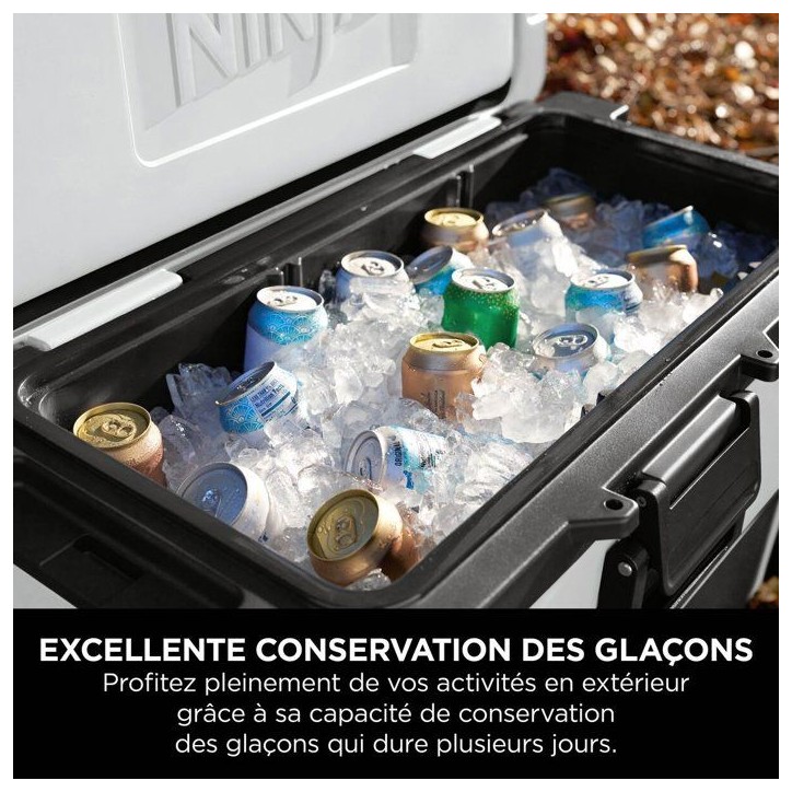 Glaciere roulante NINJA FrostVault 61 L - zone seche - blanc - FB265EUUKWH