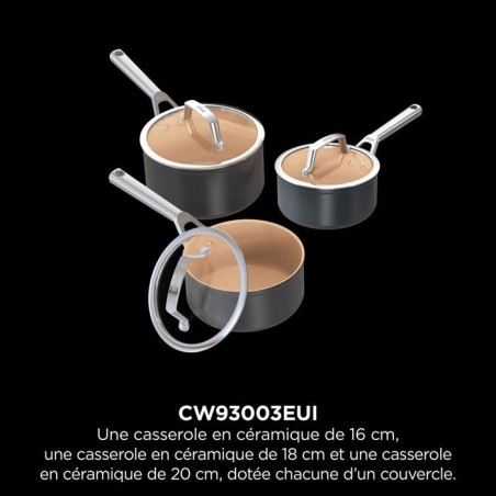 Set de 3 casseroles en céramique - Ninja - ExtendedLife CW93003EUI -