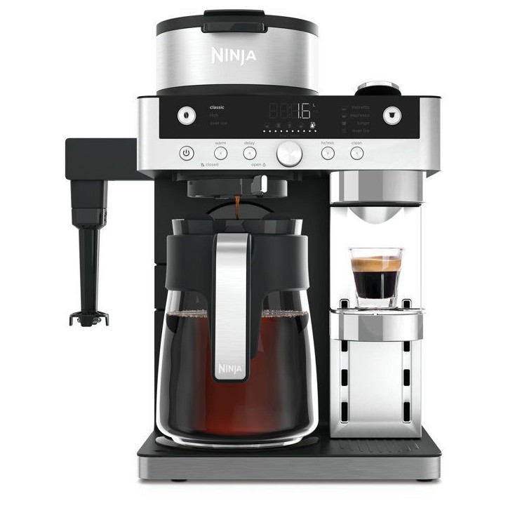 Machine a café 2en1 filtre et capsules NINJA Prestige - CFN802EU - Buse a lait intégrée - 1550W Machine a café 2en1 filtre et capsules NINJA Prestige - CFN802EU - Buse a lait intégrée - 1550W