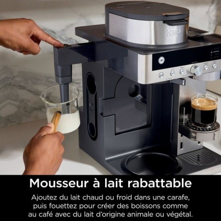 Machine a café 2en1 filtre et capsules NINJA Prestige - CFN802EU - Buse a lait intégrée - 1550W