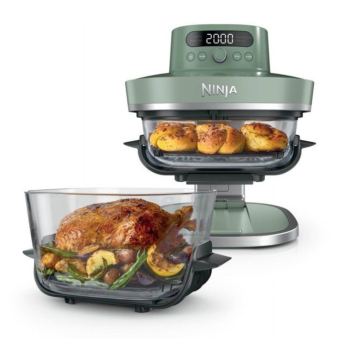 Friteuse sans huile - NINJA - CRISPI PRO - Capacité 5,7 L + 2,3 L - 5 programmes - 2100 W - Vert