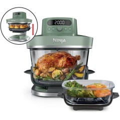 Friteuse sans huile - NINJA - CRISPI PRO - Capacité 5,7 L + 2,3 L - 5 programmes - 2100 W - Vert