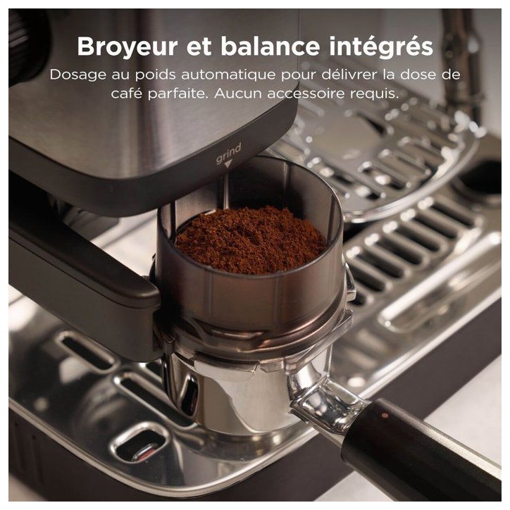 Machine a café compacte 2 en 1 NINJA Luxe - ES301EU - BaristaAssist, espresso et filtre - Noir & Inox