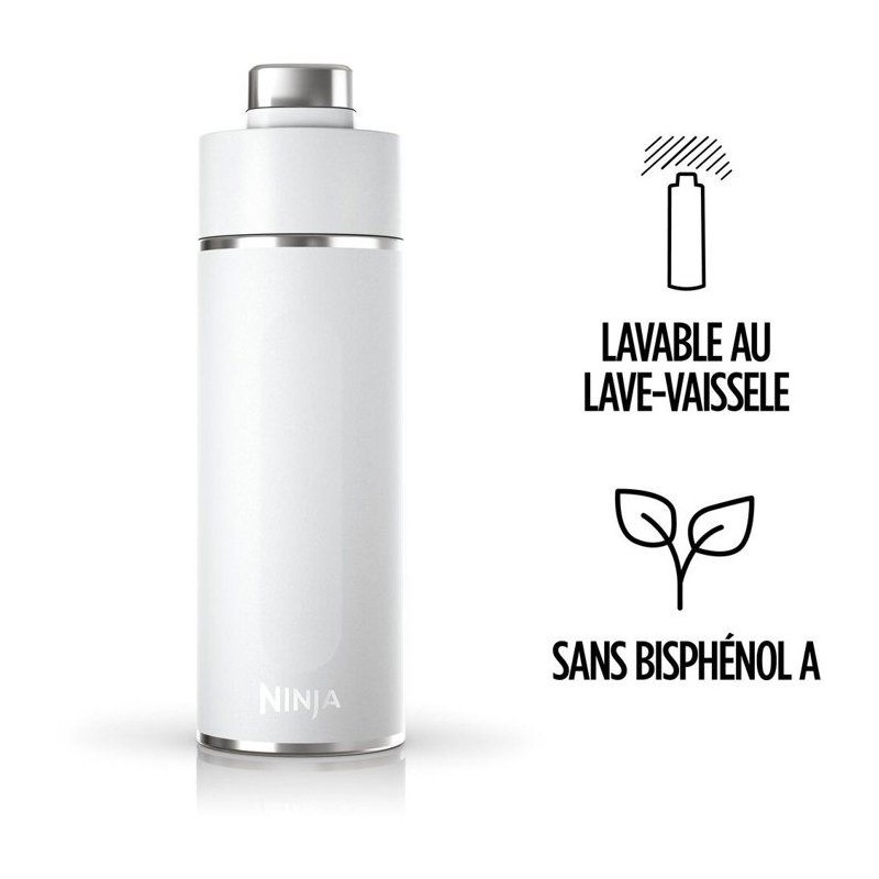 Gourde isotherme Thirsti - NINJA - Gris Foncé - 530 ml - Acier inoxyd