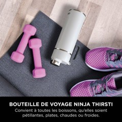 Gourde isotherme Thirsti - NINJA - Gris Foncé - 530 ml - Acier inoxyd