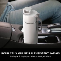 Gourde isotherme Thirsti - NINJA - Gris Foncé - 530 ml - Acier inoxyd