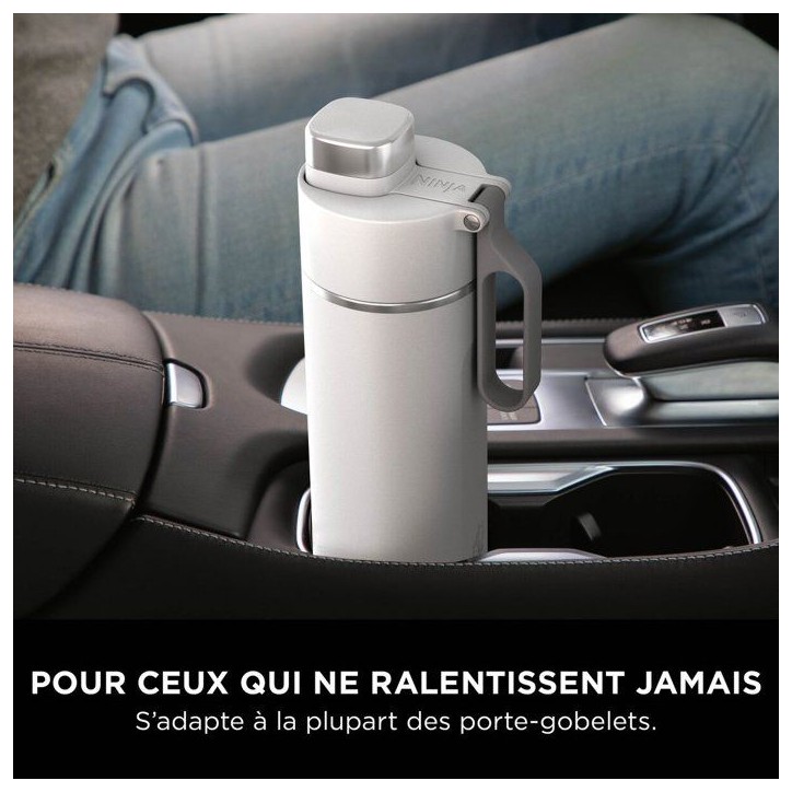 Gourde isotherme Thirsti - NINJA - Gris Foncé - 530 ml - Acier inoxydable