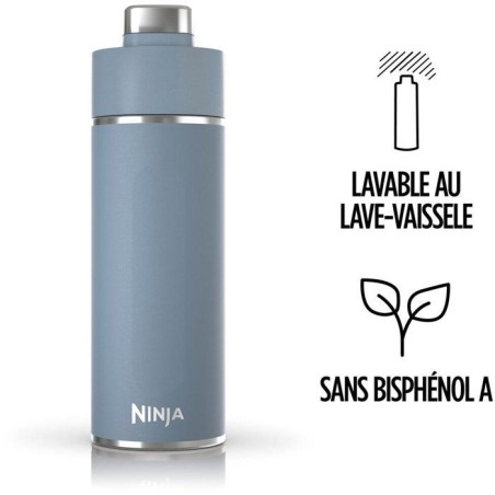 Gourde isotherme Thirsti - NINJA - Bleu Denim - 530 ml - Acier inoxyda