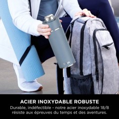 Gourde isotherme Thirsti - NINJA - Bleu Denim - 530 ml - Acier inoxyda