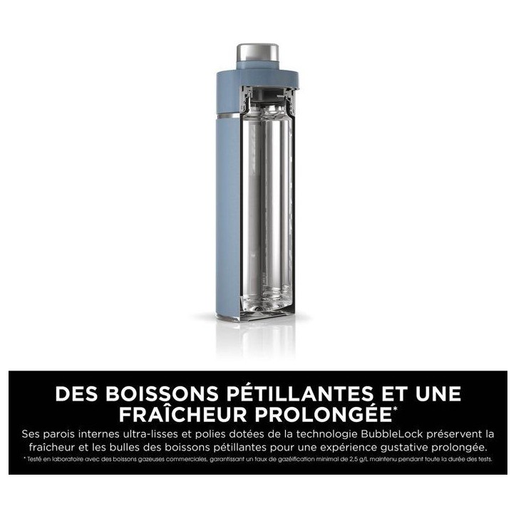 Gourde isotherme Thirsti - NINJA - Bleu Denim - 530 ml - Acier inoxydable