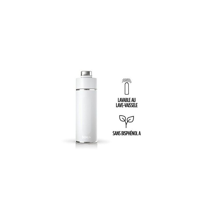 Gourde isotherme Thirsti - NINJA - Blanche - 700 ml - Acier inoxydable Gourde isotherme Thirsti - NINJA - Blanche - 700 ml - Acier inoxydable