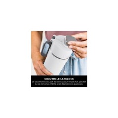 Gourde isotherme Thirsti - NINJA - Blanche - 700 ml - Acier inoxydable
