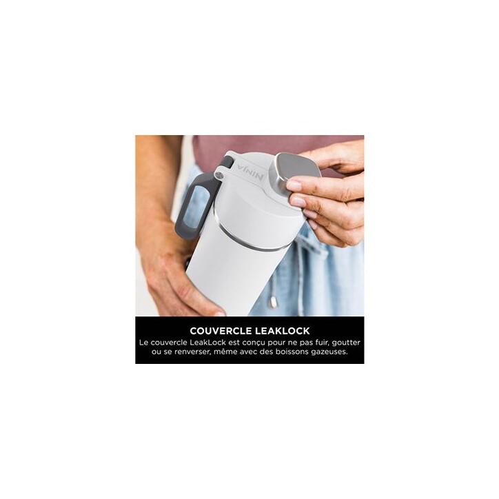 Gourde isotherme Thirsti - NINJA - Blanche - 700 ml - Acier inoxydable Gourde isotherme Thirsti - NINJA - Blanche - 700 ml - Acier inoxydable