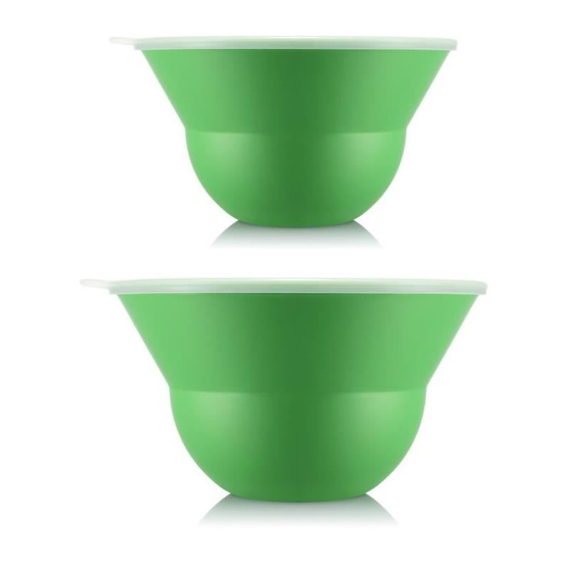 Ensemble de 2 saladiers 3 l et 4.9 l avec couvercle silicone - BODUM - Ensemble de 2 saladiers 3 l et 4.9 l avec couvercle silicone - BODUM -
